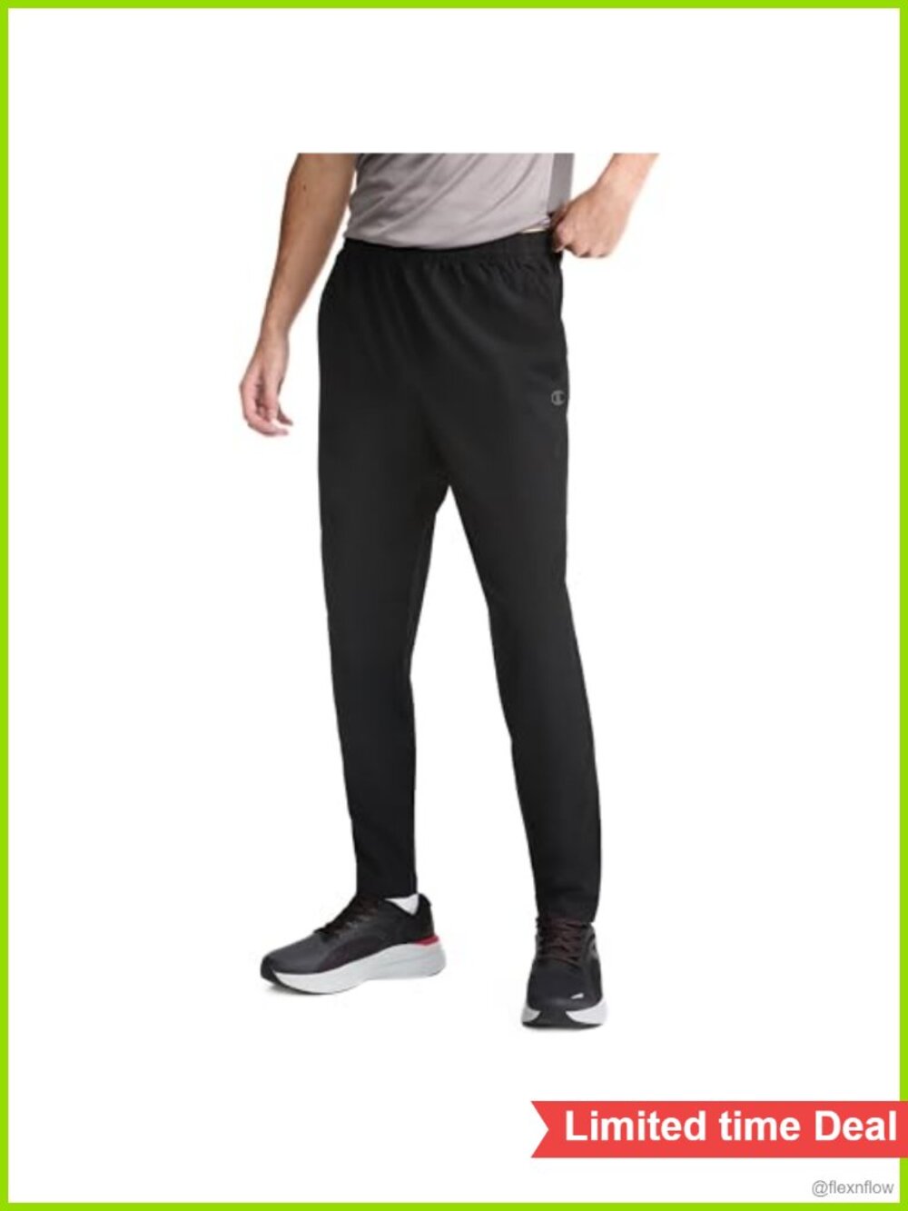 Men's Lightweight Woven Sweatpants Slim Fit Moisture Wicking Drawcord